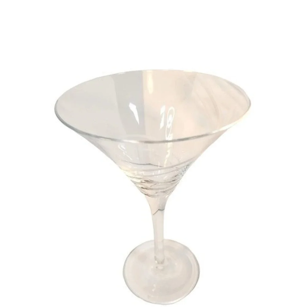 Set of 4 Oversized Chic Martini Glasses Decorative Edging
